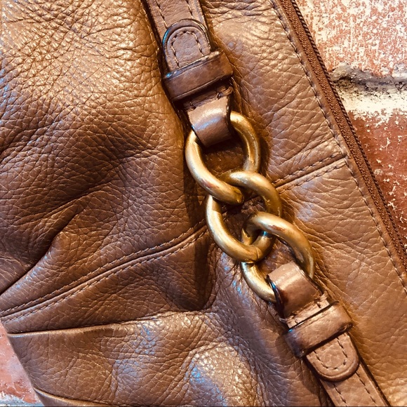 Coach Wristlet / Clutch with Gold Chain Detail - Picture 3 of 5